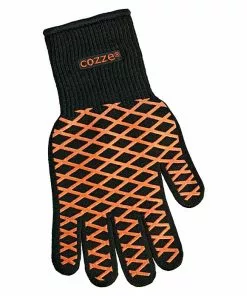 BAUHAUS Cozze Grillhandschuh Schwarz/Orange, One Size