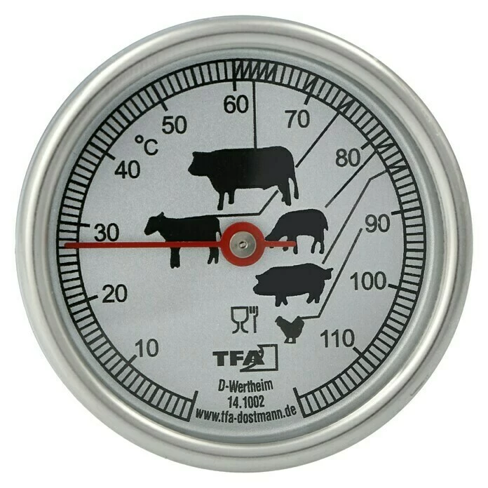 BAUHAUS TFA Dostmann Bratenthermometer Ø X H: 5 X 12 Cm, Analog 3 BAUHAUS TFA Dostmann Bratenthermometer Ø X H: 5 X 12 Cm, Analog