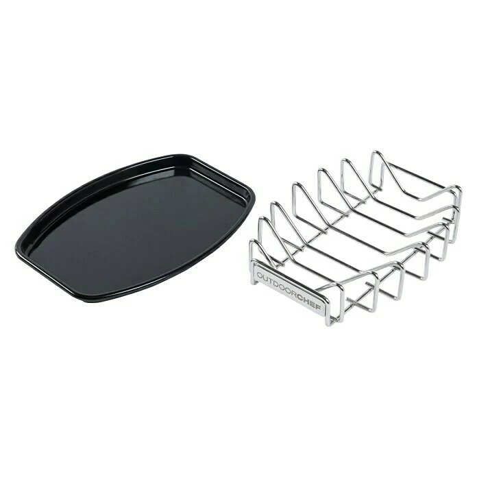 BAUHAUS Outdoorchef Spare-Rib-Halter Universal Edelstahl 4 BAUHAUS Outdoorchef Spare-Rib-Halter Universal Edelstahl – Bild 2