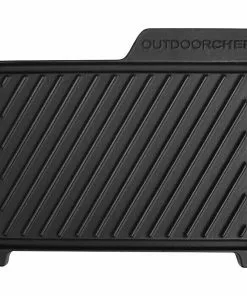 BAUHAUS Outdoorchef Grillplatte Lugano Porzellanemailliertes Gusseisen, 27 X 30,5 Cm