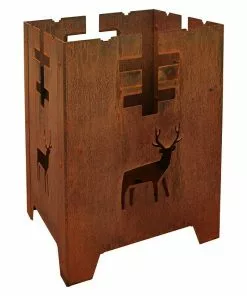 BAUHAUS Palatino Feuerkorb Hubertus Cortenstahl, 40 X 40 X 60 Cm