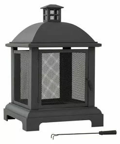 BAUHAUS Feuerkorb Marseille L X B X H: 66 X 66 X 102 Cm, Schwarz