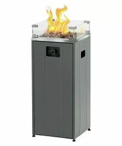 BAUHAUS Feuersäule L X B X H: 37,1 X 37,1 X 94,8 Cm, Anthrazit