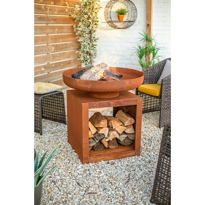 BAUHAUS Buschbeck Feuerschale Montana 80 X 80 X 80 Cm, Stahl 4 BAUHAUS Buschbeck Feuerschale Montana 80 X 80 X 80 Cm, Stahl – Bild 2