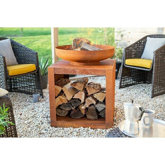 BAUHAUS Buschbeck Feuerschale Montana 80 X 80 X 80 Cm, Stahl 5 BAUHAUS Buschbeck Feuerschale Montana 80 X 80 X 80 Cm, Stahl – Bild 3