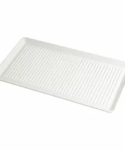 BAUHAUS Weber Serviertablett Porzellan L X B: 40,3 X 22,1 Cm, Porzellan, Weiß