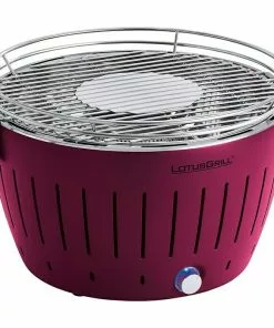 BAUHAUS LotusGrill Raucharmer Holzkohlegrill Classic Pflaumenlila, Hauptgrillfläche: Ø 32 Cm