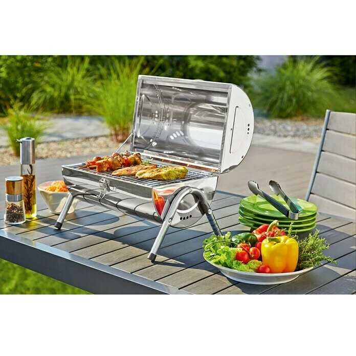 BAUHAUS Grillstar Tischgrill Dallas Hauptgrillfläche: 2 X 34 X 22 Cm, Silber 6 BAUHAUS Grillstar Tischgrill Dallas Hauptgrillfläche: 2 X 34 X 22 Cm, Silber – Bild 4
