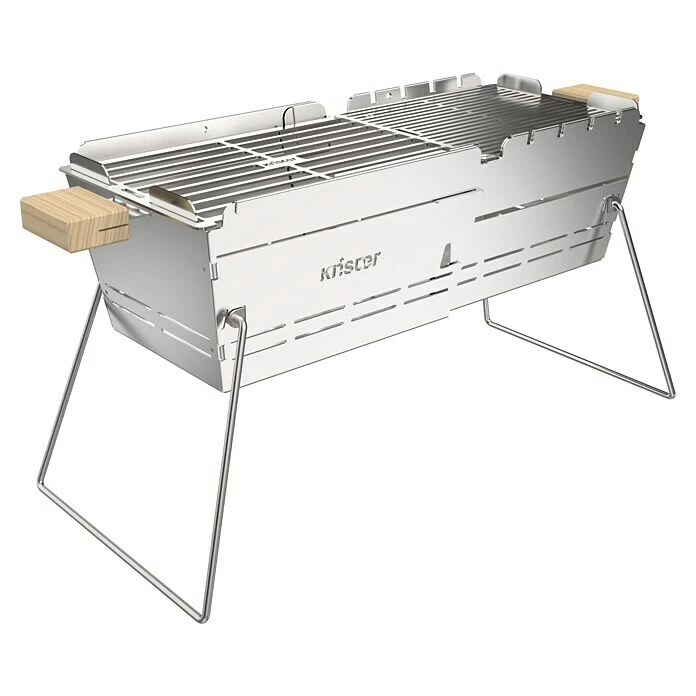 BAUHAUS Knister Holzkohlegrill Premium Silbergrau, Hauptgrillfläche: 22 X 28 -52 Cm 3 BAUHAUS Knister Holzkohlegrill Premium Silbergrau, Hauptgrillfläche: 22 X 28 -52 Cm