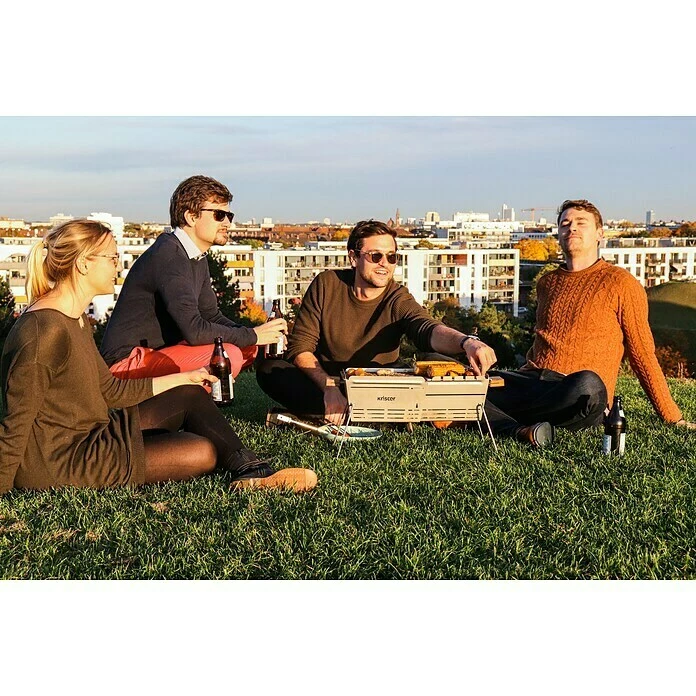 BAUHAUS Knister Holzkohlegrill Premium Silbergrau, Hauptgrillfläche: 22 X 28 -52 Cm 4 BAUHAUS Knister Holzkohlegrill Premium Silbergrau, Hauptgrillfläche: 22 X 28 -52 Cm – Bild 2