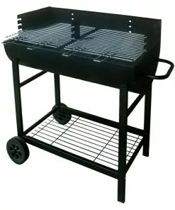 BAUHAUS Grillstar Grillwagen Texas II Schwarz, Hauptgrillfläche: 80 X 46 Cm