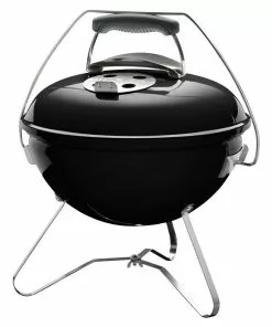 BAUHAUS Weber Kugelgrill Smokey Joe Premium Schwarz, Hauptgrillfläche: Ø 37 Cm