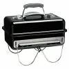 BAUHAUS Weber Go-Anywhere Holzkohlegrill Schwarz, Hauptgrillfläche: 42 X 26 Cm