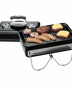 BAUHAUS Weber Go-Anywhere Holzkohlegrill Schwarz, Hauptgrillfläche: 42 X 26 Cm -Weber Grills Verkäufe 2022 12 390