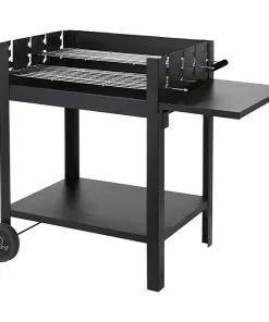 BAUHAUS Tepro Holzkohlegrill Lambada Schwarz, Hauptgrillfläche: 68 X 44 Cm