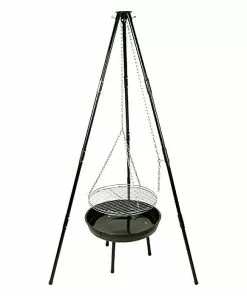 BAUHAUS Grillstar Schwenkgrill Louisiana Schwarz, Hauptgrillfläche: Ø 47 Cm