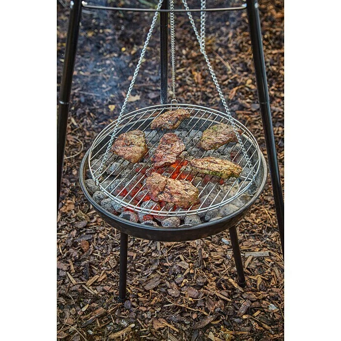 BAUHAUS Grillstar Schwenkgrill Louisiana Schwarz, Hauptgrillfläche: Ø 47 Cm 5 BAUHAUS Grillstar Schwenkgrill Louisiana Schwarz, Hauptgrillfläche: Ø 47 Cm – Bild 3