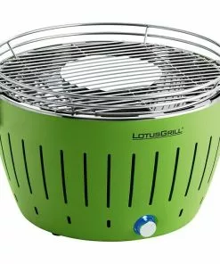 BAUHAUS LotusGrill Raucharmer Holzkohlegrill Classic Limettengrün, Hauptgrillfläche: Ø 32 Cm