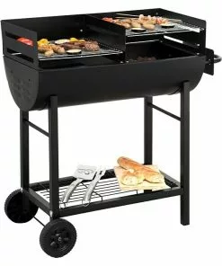 BAUHAUS Tepro Holzkohlegrill Detroit Schwarz, Hauptgrillfläche: 2 X 35 X 37 Cm -Weber Grills Verkäufe 2022 12 422