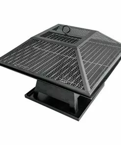 BAUHAUS Grillstar Holzkohlegrill Firebowl Schwarz, Hauptgrillfläche: 43 X 43 Cm, L X B X H: 45 X 45 X 34,5 Cm