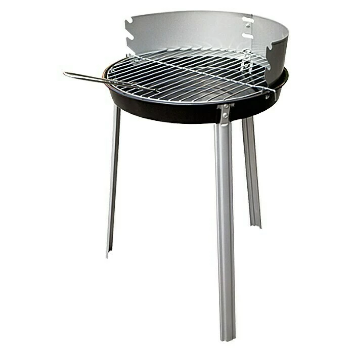 BAUHAUS Grillstar Rundgrill Denver Schwarz/Silber, Hauptgrillfläche: Ø 34 Cm 3 BAUHAUS Grillstar Rundgrill Denver Schwarz/Silber, Hauptgrillfläche: Ø 34 Cm