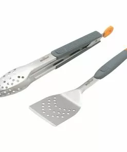 BAUHAUS Kingstone Grillbesteck 2 -tlg., Edelstahl, Farbe: Grau/Silber