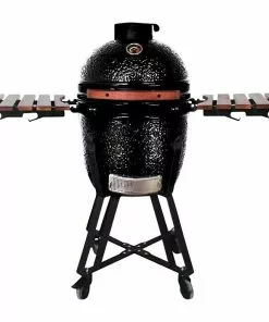 BAUHAUS Kingstone Holzkohlegrill Kamado 38 Schwarz, Hauptgrillfläche: Ø 38,3 Cm