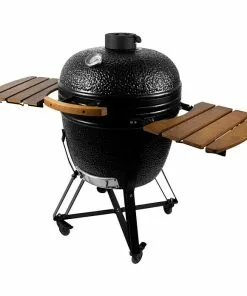 Weber Grills Verkäufe 2022 30 BAUHAUS Kingstone Holzkohlegrill Kamado 51 Schwarz, Hauptgrillfläche: Ø 51,5 Cm