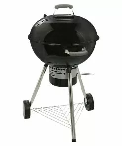 BAUHAUS Kingstone Kugelgrill Bullet 57 Schwarz, Hauptgrillfläche: Ø 57 Cm