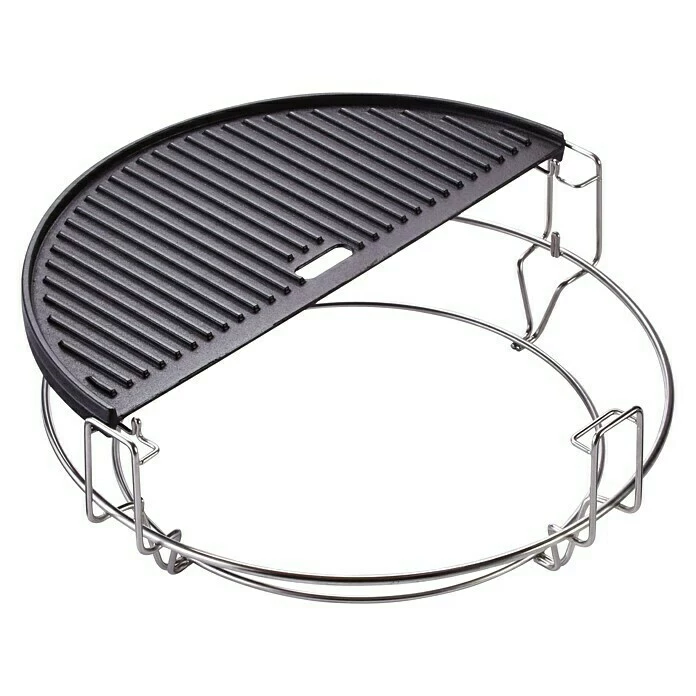 BAUHAUS Kamado Joe Grillplatte Doppelseitig Halbrund Gusseisen, Passend Für: Kamado Joe Holzkohlegrill Classic 5 BAUHAUS Kamado Joe Grillplatte Doppelseitig Halbrund Gusseisen, Passend Für: Kamado Joe Holzkohlegrill Classic – Bild 3