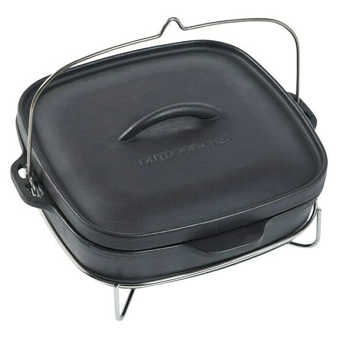 BAUHAUS Outdoorchef Dutch Oven Porzellanemailliertes Gusseisen, Fassungsvermögen: 4 L 4 BAUHAUS Outdoorchef Dutch Oven Porzellanemailliertes Gusseisen, Fassungsvermögen: 4 L – Bild 2