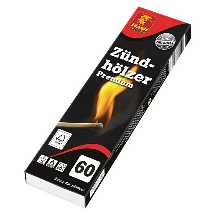 BAUHAUS Flash Zündholz 60 Stk., Geeignet Für: Kaminöfen 3 BAUHAUS Flash Zündholz 60 Stk., Geeignet Für: Kaminöfen