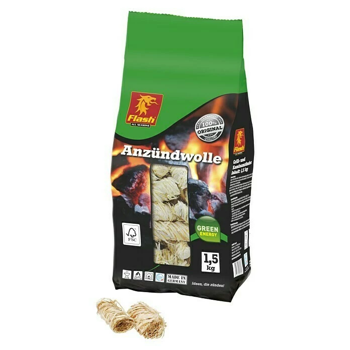 BAUHAUS Flash Öko-Anzündwolle 1,5 Kg 3 BAUHAUS Flash Öko-Anzündwolle 1,5 Kg